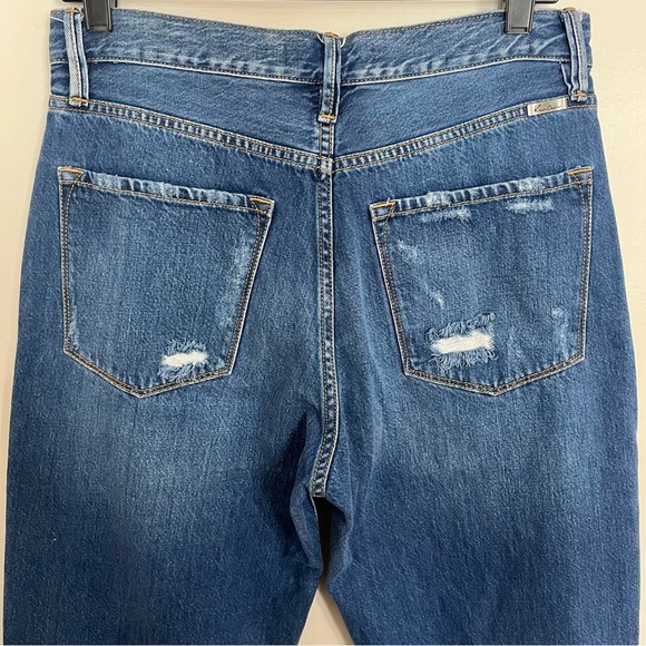 Women’s Kancan Button Fly Distressed Medium Wash Wide Leg Jeans Size 9/28 - Picture 13 of 14
